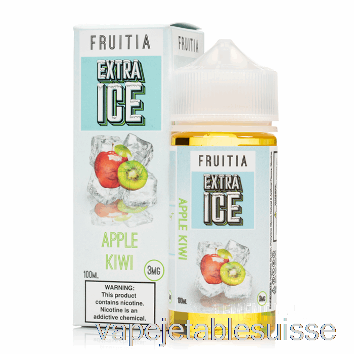 Vape Suisse Pomme Kiwi - Extra Ice - Fruitia - 100ml 0mg